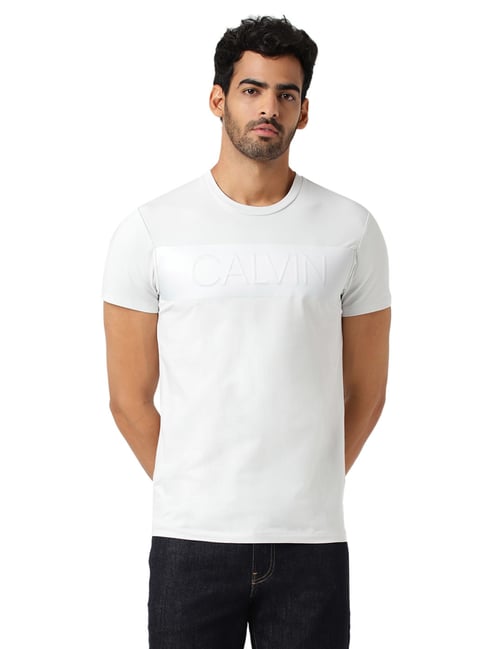 Calvin Klein Jeans Cirrus Grey Logo Slim Fit T-Shirt