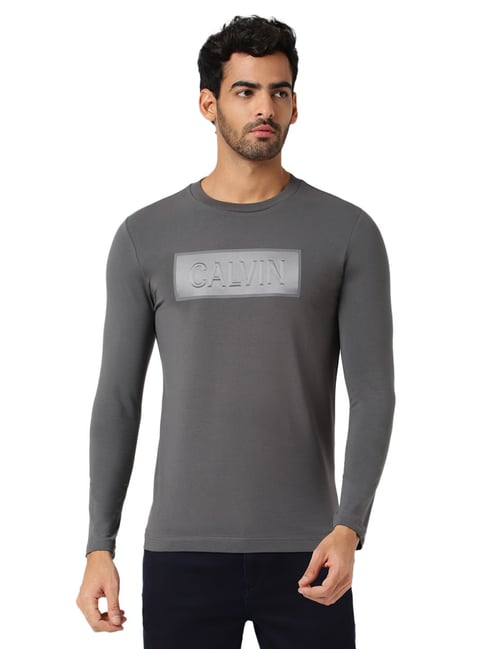 Calvin Klein Jeans Industrial Grey Logo Slim Fit T-Shirt