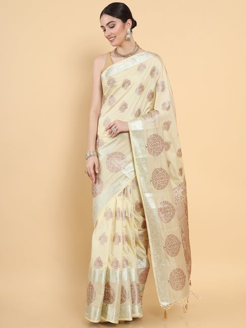 Buy Ivory Pure Kerala Kasavu Cotton Saree-UNM73044 Online at  Unnatisilks.com|UNM73044