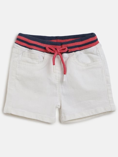 Tales & Stories Kids White Regular Fit Shorts