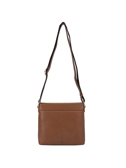 Buy Da Milano Brown Solid Medium Cross Body Bag Online At Best Price ...