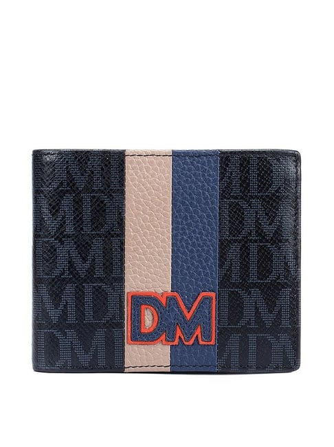 Buy Da Milano Navy Casual Leather Bi-Fold Wallet for Men Online At