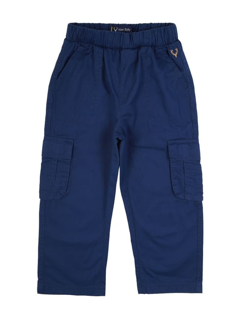 Buy Pine Kids Full Length Cotton Elastane Solid Trouser Dark Navy for Boys  1112Years Online in India Shop at FirstCrycom  13832299
