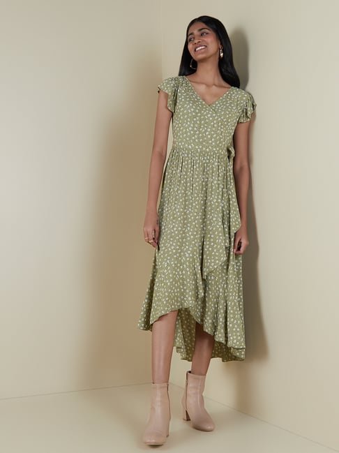 LOV by Westside Green Floral Print Dress Price in India