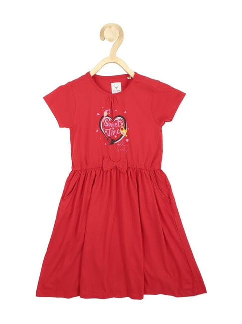 Allen Solly Junior Red Graphic Dress