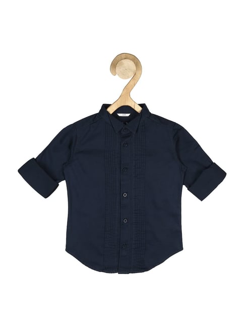 Allen Solly Junior Navy Cotton Regular Fit Full Sleeves Shirt