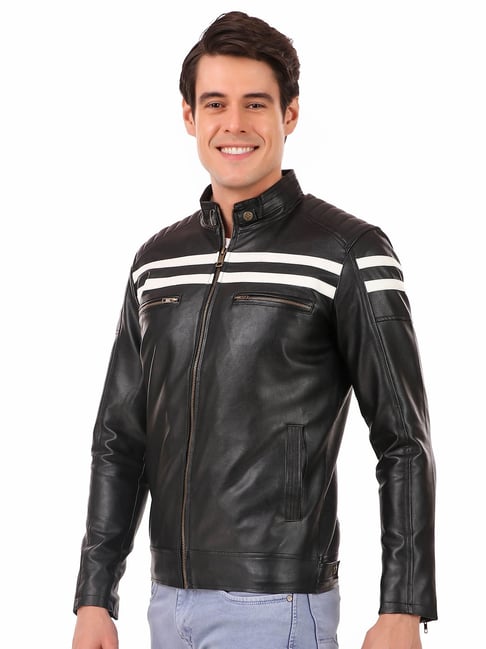 Hot Leathers JKM1002 Classic Men's Motorcycle Leather Biker Jacket wit