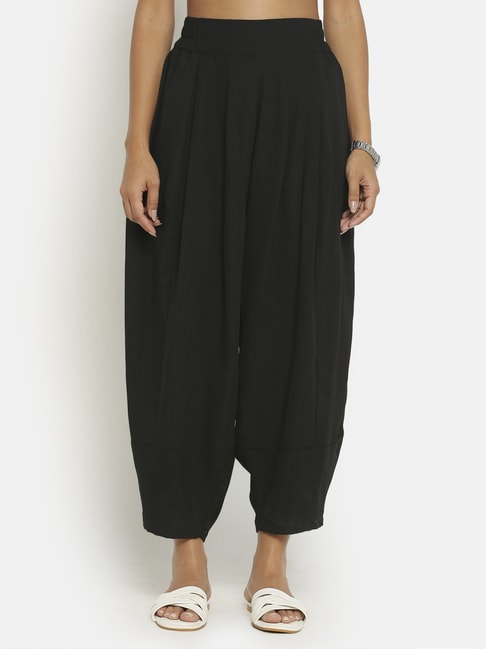 Tubination Afgani Harem Pants Girls Plain Black Solid Color Afgani  Salwar/Pajama/Lower Size XXL Loose : Amazon.in: Fashion