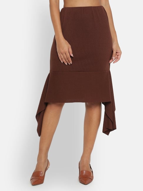 womens skirts a line midi skirt camel