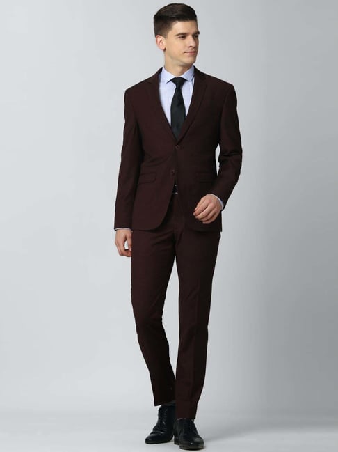Suit trousers Skinny Fit  Dark brown  Men  HM IN