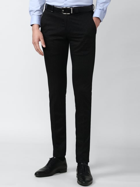 Buy Men Black Slim Fit Solid Casual Trousers Online  795650  Allen Solly