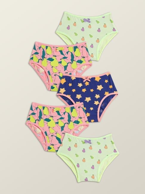 Set of 5 girls' multicolored panties : buy online - Underwear