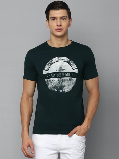 Louis Philippe Men's Printed Regular fit T-Shirt