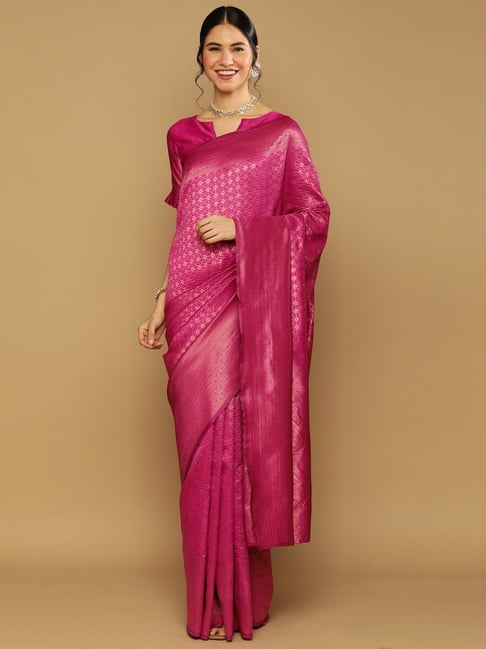 Buy Satrani Georgette Pink Color Saree With Blouse Piece | sarees for  Women| saree | sarees Online at Best Prices in India - JioMart.