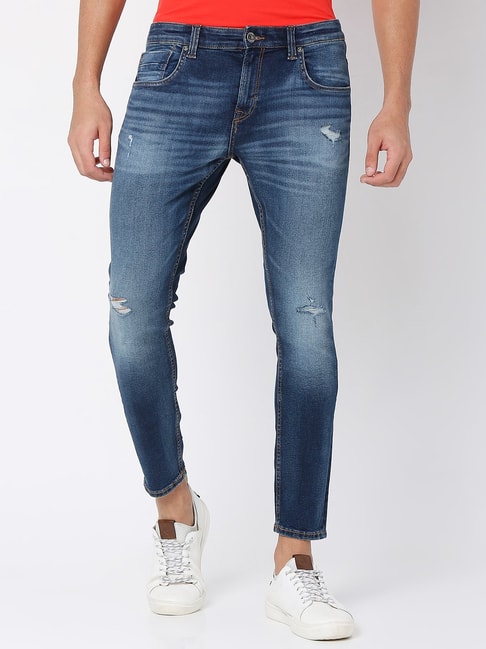 Buy Spykar Blue Low Rise Slim Fit Jeans for Men online
