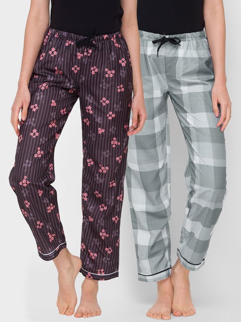 Buy PAVICHA Womens Cotton Hosiery Night Wear Pyjama Flannel Lounge Pants  with Pockets & Drawstring (White) (Medium) at Amazon.in