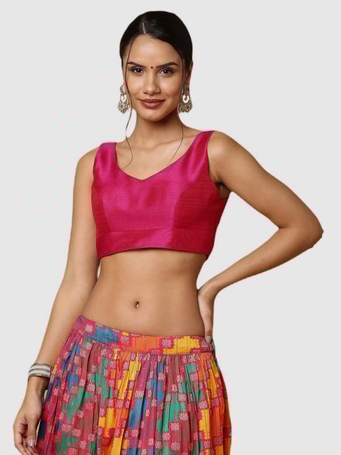 Buy Salwar Studio Magenta Readymade Blouse for Women Online Tata