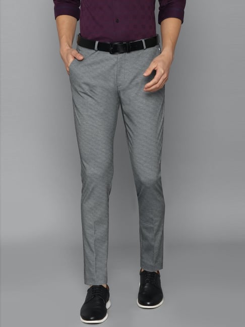 Buy Louis Philippe Sport Men Checked Slim Fit Low Rise Trousers - Trousers  for Men 22680394 | Myntra