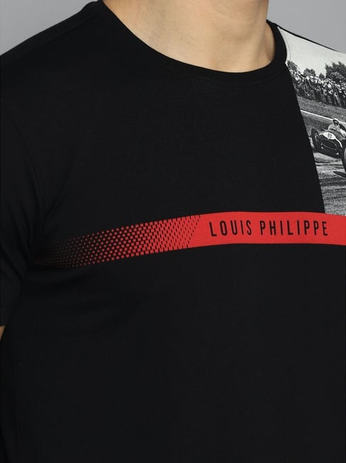 Buy Louis Philippe Sport Men Black Brand Logo Printed T Shirt - Tshirts for  Men 18762156