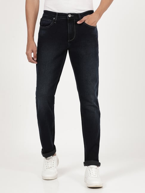 Lee Dark Indigo Blue Slim Fit Lightly Washed Jeans