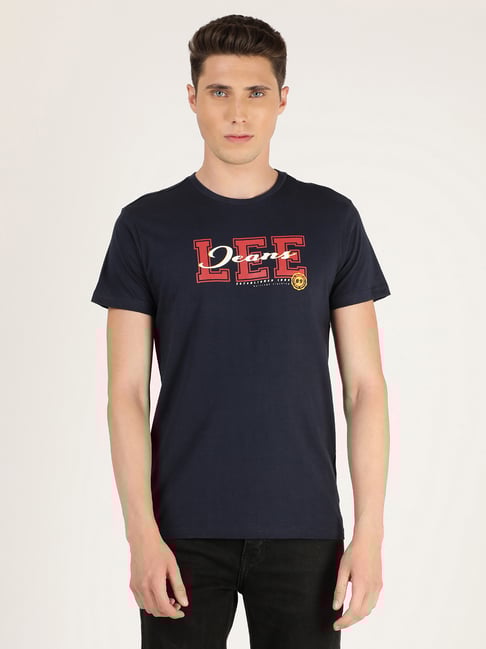 Lee Navy Crew T-Shirt