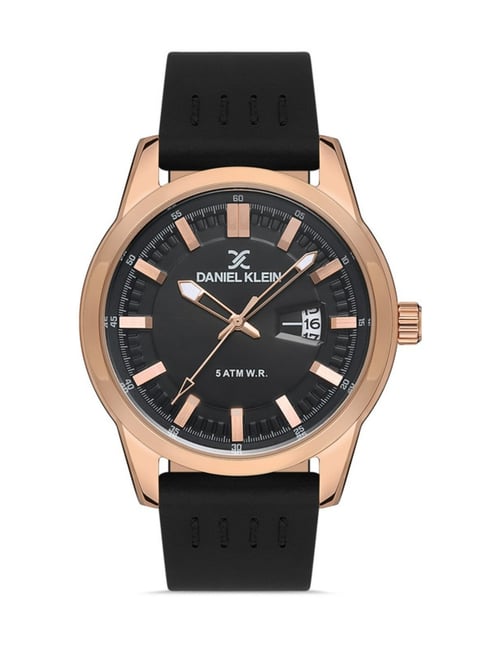 Daniel klein discount black analog watch