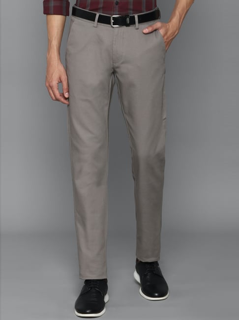 Buy Men Blue Slim Fit Textured Casual Trousers Online - 760841 | Allen Solly