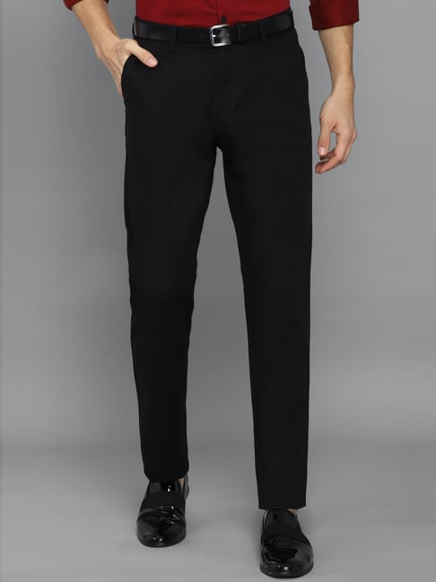 Buy Women Black Regular Fit Solid Casual Trousers Online  760323  Allen  Solly