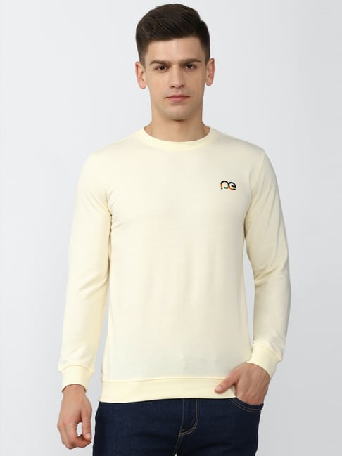 Buy Peter England Beige Slim Fit Printed SweatShirt for Mens Online Tata CLiQ