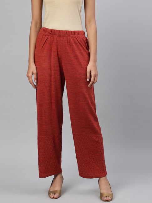 Buy Women Orange Floral Flared Palazzo Pants  Cocktail Wear  Indya