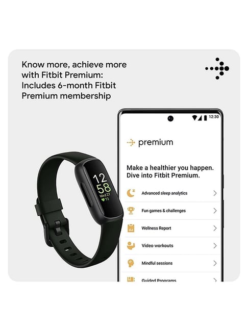 Fitbit Inspire Health Fitness Tracker Smartwatch (Midnight Zen Black)