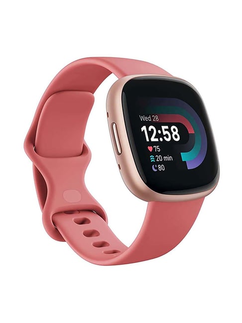 Fitbit Versa 4 Fitness Watch (Pink Sand / Copper Rose Aluminium)