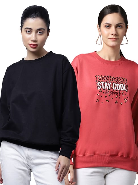 Vimal Jonney Navy & Pink Printed Fleece Pullover - Pack of 2-picture-12