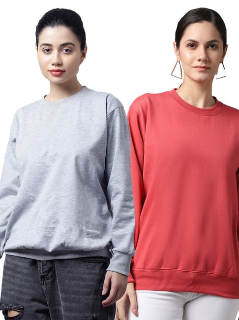 Vimal Jonney Grey & Pink Fleece Pullover - Pack of 2-picture-23