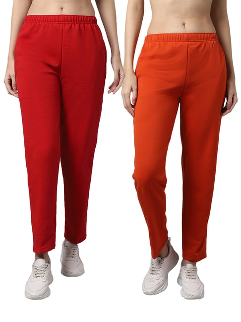 Buy Gag Men's Orange Sports Polyester Track Pant (Large) at Amazon.in