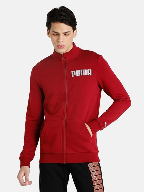 Puma Red Cotton Slim Fit Jacket-picture-37