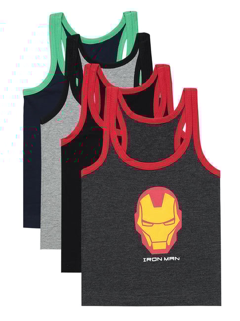 Bodycare Kids Assorted Printed Vest (Pack Of 4)