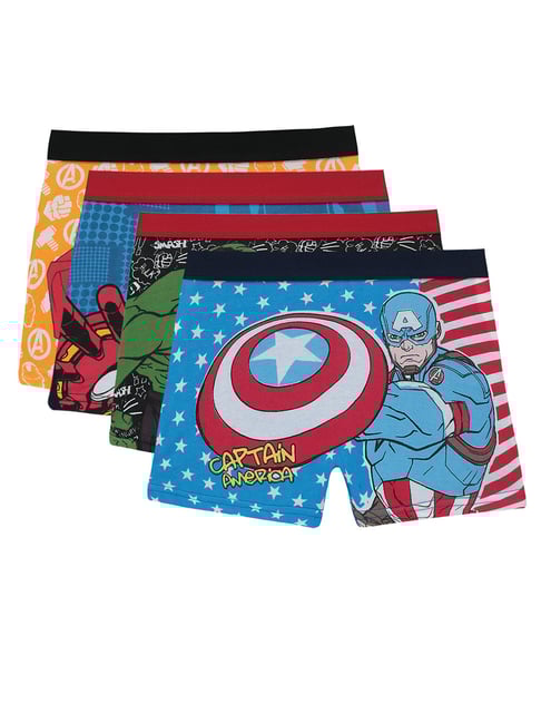 Bodycare Kids Assorted Avenger Print Trunks (Pack Of 4)