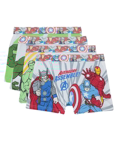 Bodycare Kids Assorted Avenger Print Trunks (Pack Of 4)