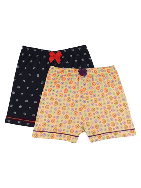 Bodycare Kids Navy & Yellow Printed Shorts (Pack Of 2)-picture-40