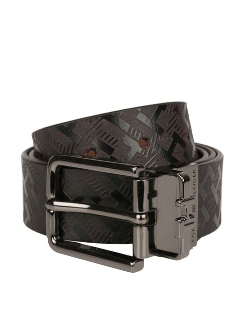 Tommy Hilfiger Black & Tan Leather Reversible Belt for Men