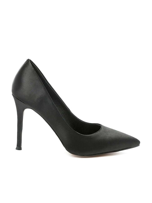 London Rag Women's Black Stiletto Pumps