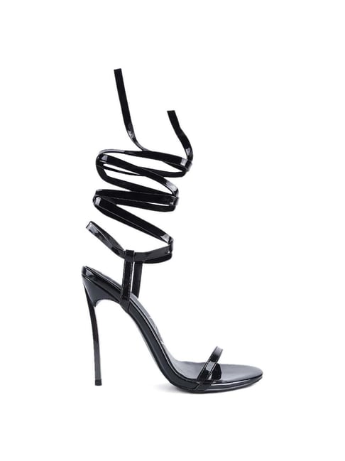 Misspap Strappy Pointed Lace Up High Heels | Boohoo UK