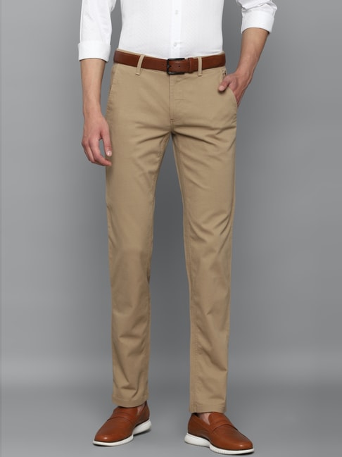 Buy Louis Philippe Sport Khaki Cotton Slim Fit Self Pattern Trousers for  Mens Online @ Tata CLiQ
