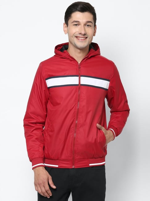 Buy Allen Solly Solid Cotton Round Neck Women's Casual Jacket (Red,2Xl) at  Amazon.in