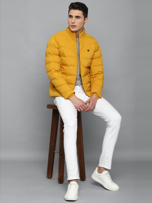 Buy Louis Philippe Yellow Regular Fit Jacket for Mens Online