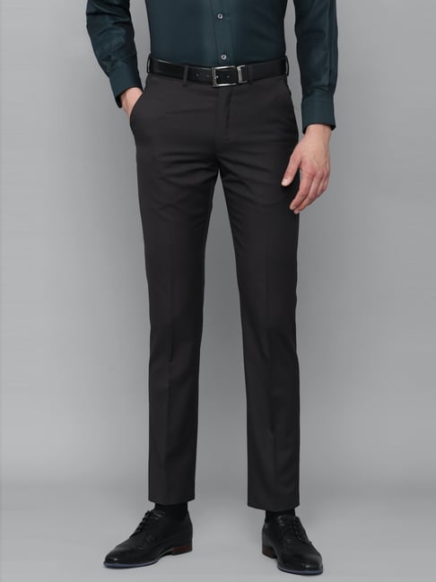 Buy Luxure By Louis Philippe Navy Slim Fit Flat Front Trousers for Mens  Online  Tata CLiQ