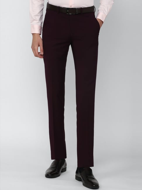 Buy Men Khaki Solid Super Slim Fit Trousers Online - 172845 | Peter England