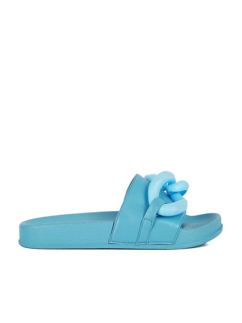 Blue outlet rag sandals