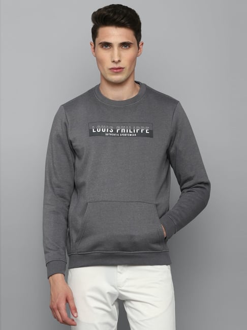 Buy Louis Philippe Sport White Regular Fit Printed SweatShirt for Mens  Online @ Tata CLiQ